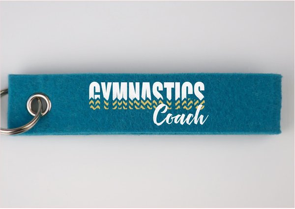 Schlüsselanhänger Schlüsselband Filz - Gymnastic Coach - Turnen verschiedene Farben