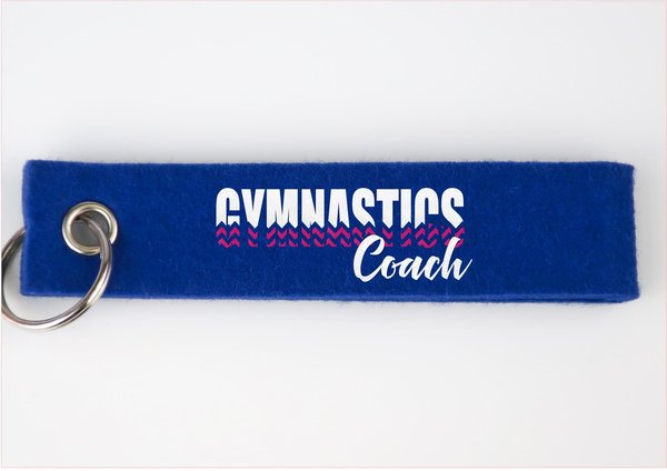 Schlüsselanhänger Schlüsselband Filz - Gymnastic Coach - Turnen verschiedene Farben