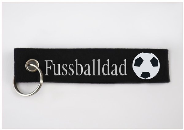 Schlüsselanhänger Schlüsselband Filz - Fussballdad  - Fussball Fan Papa