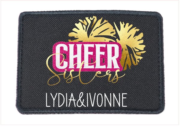Patch Patches Rucksack Backpack "Beyond" - Cheer sisters - personalisiert mit Namen 2er Set