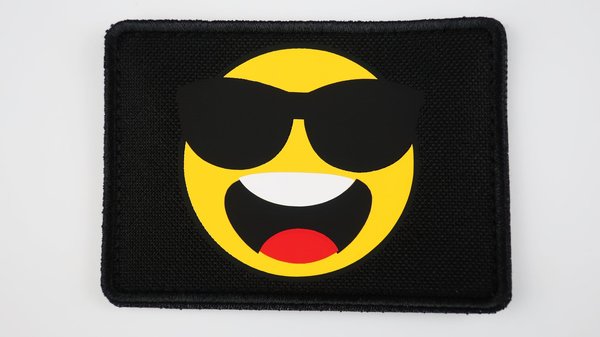 Patch Patches Rucksack Backpack "Beyond" - Smiley Emoticon Sonnenbrille -
