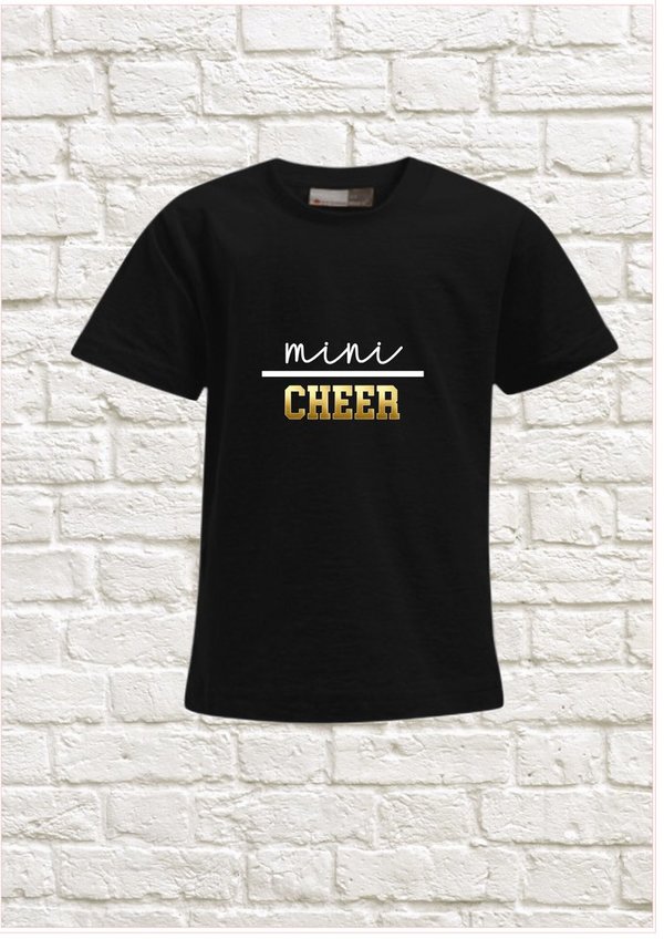 T-Shirt Cheerleader - mini CHEER-  verschiedene Farben Glitzer