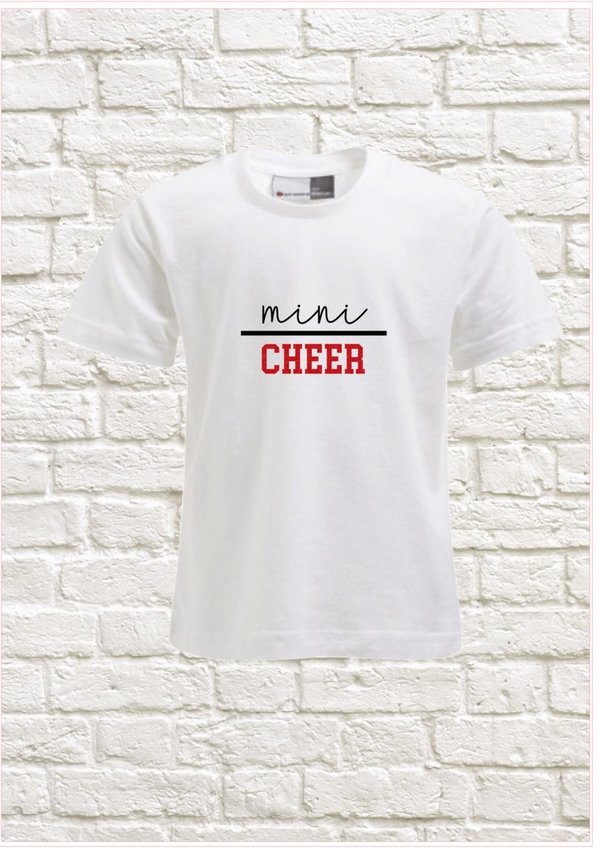 T-Shirt Cheerleader - mini CHEER-  verschiedene Farben Glitzer